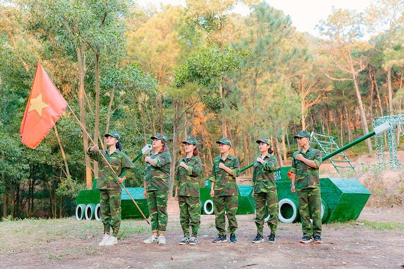 Team Building quân đội tại Thiên Phú Lâm cho đoàn 35 khách